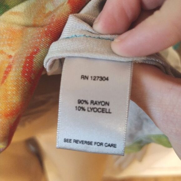 John Mark Women's Size Large Multicolor Ruffle Sleeve Artistic Blouse Top - Picture 8 of 11